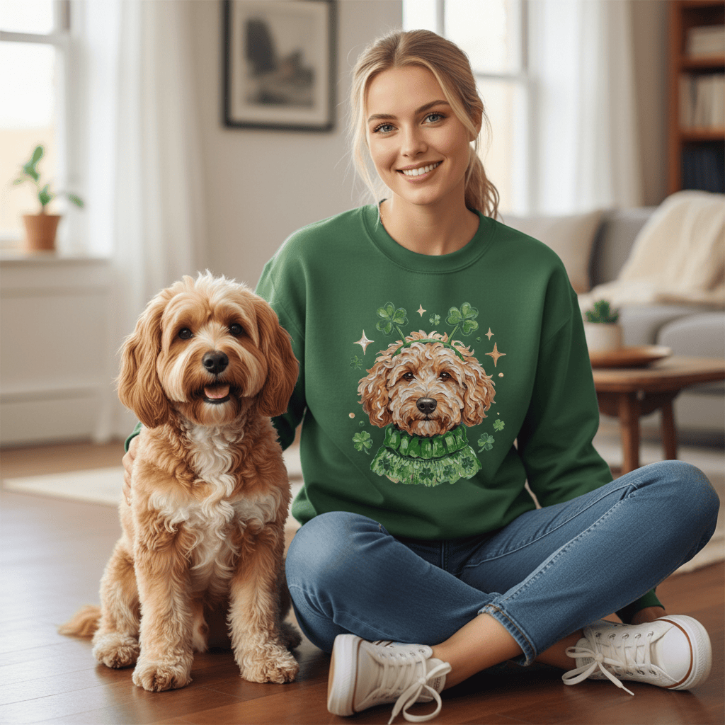 Lucky Cavapoo Sweatshirt in by Puppy Jo