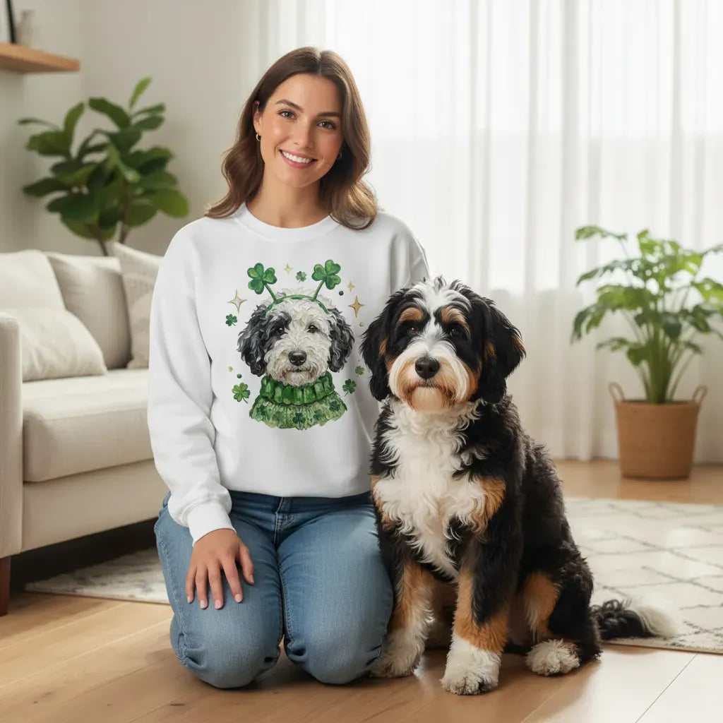 Lucky Parti Goldendoodle Sweatshirt in by Puppy Jo