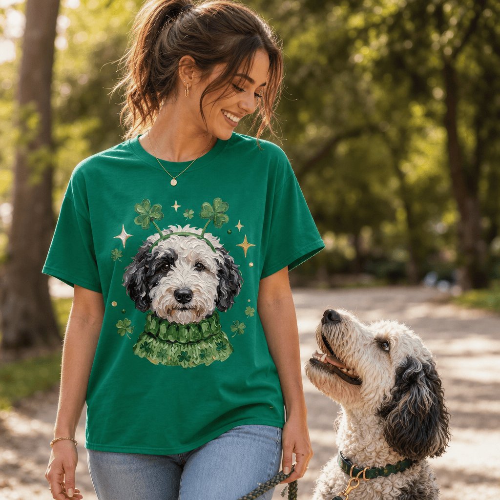 Lucky Parti Goldendoodle T-Shirt in by Puppy Jo