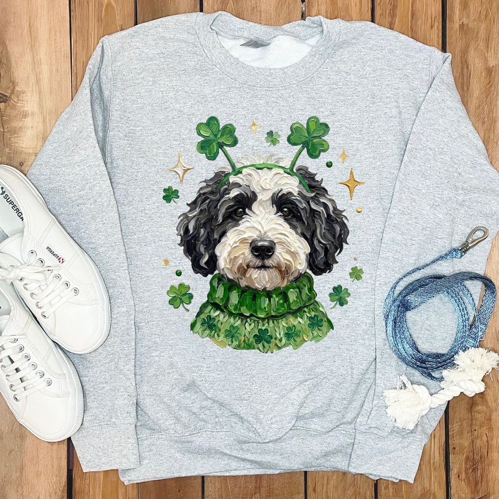 Lucky Schnoodle Sweatshirt in Sport Grey / S by Puppy Jo