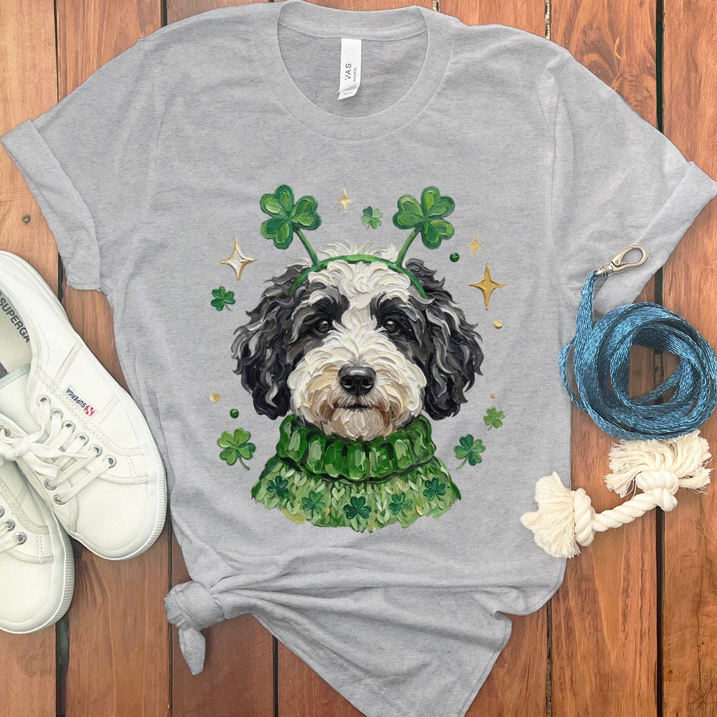 Lucky Schnoodle T-Shirt in Athletic Heather / S by Puppy Jo