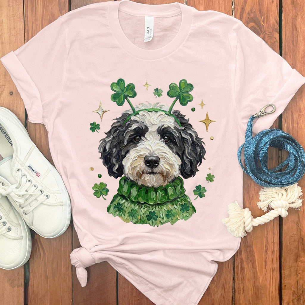Lucky Schnoodle T-Shirt in Soft Pink / S by Puppy Jo