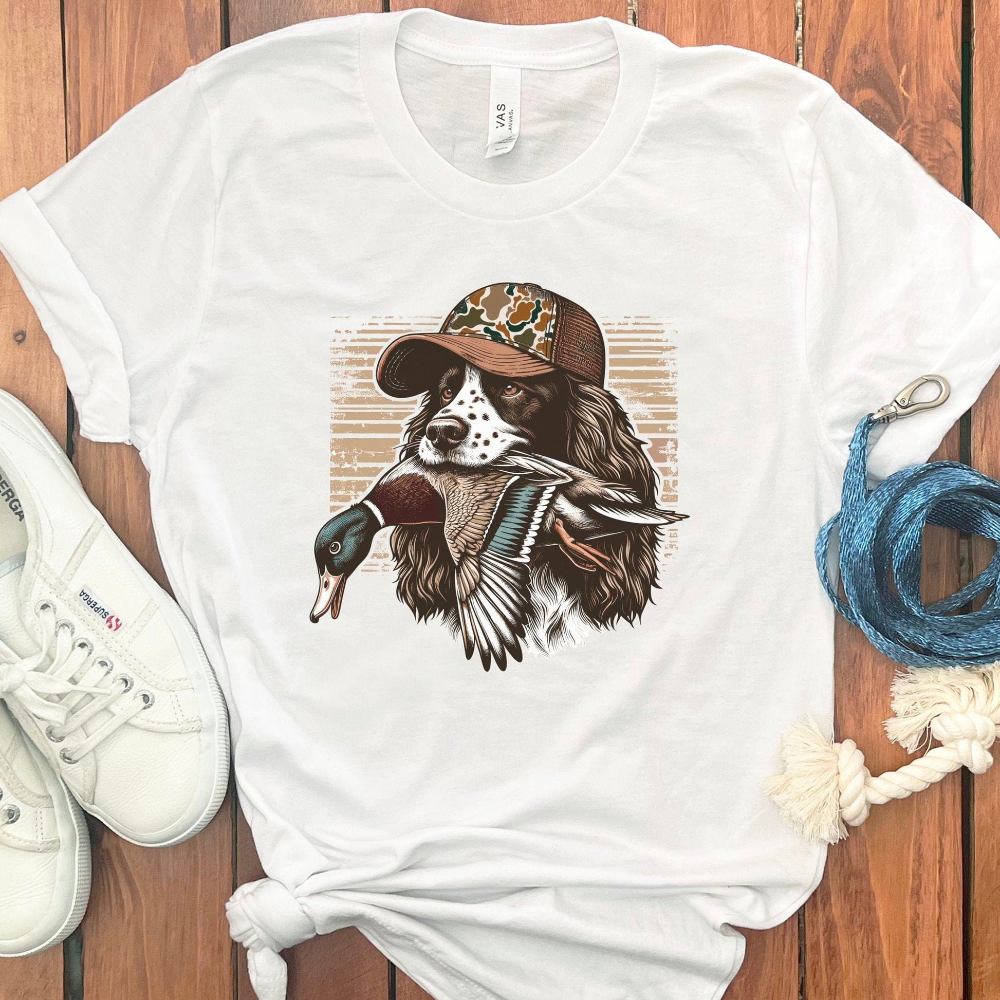Dog with Hat and Duck Graphic T-Shirt product type