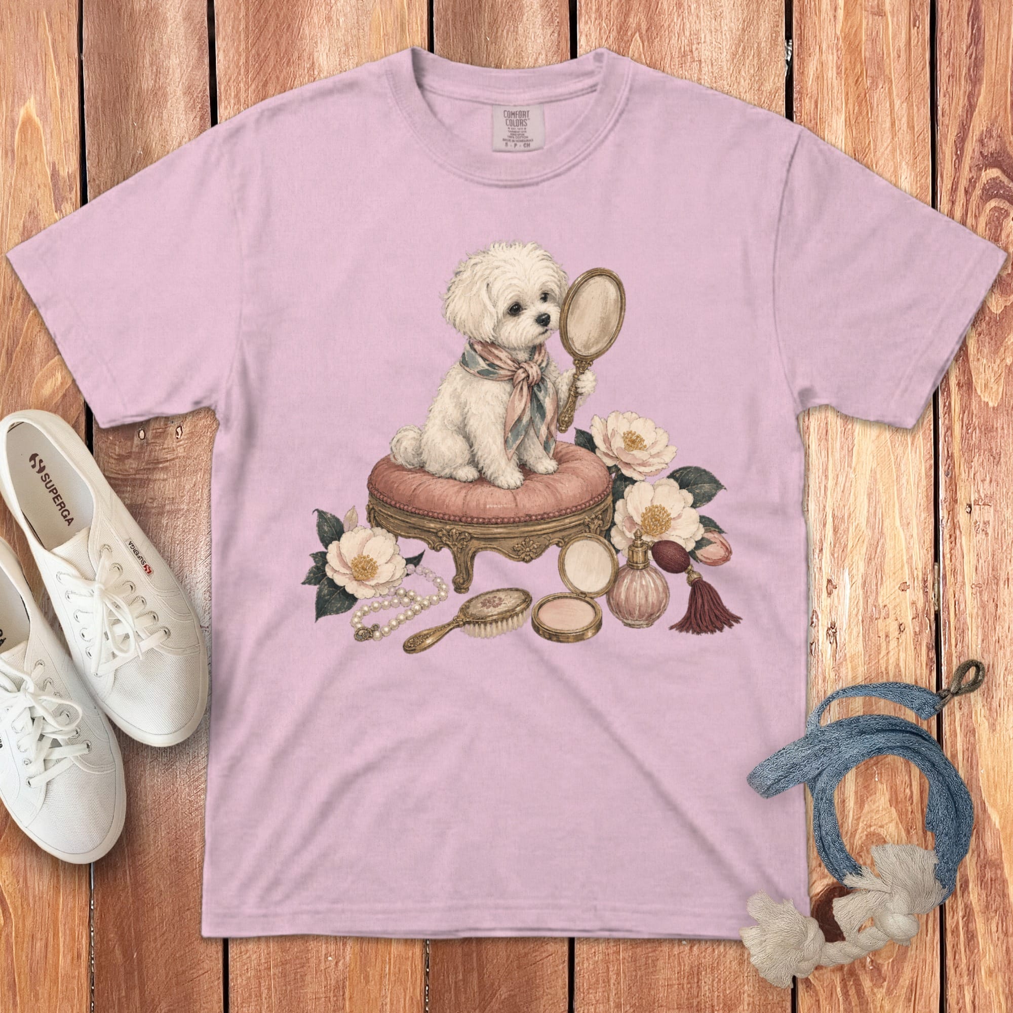 Maltipoo Beauty Signature T-Shirt in Blossom / S by Puppy Jo
