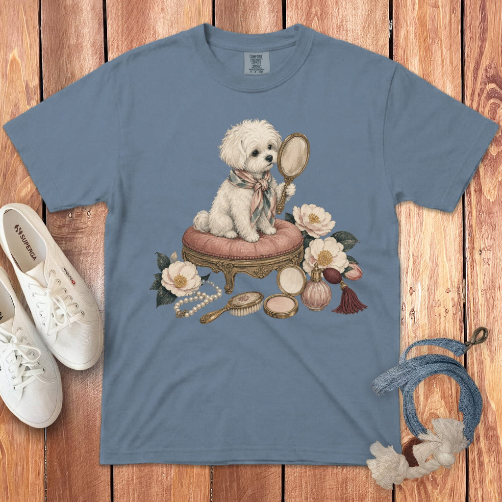 Maltipoo Beauty Signature T-Shirt in Blue Jean / S by Puppy Jo