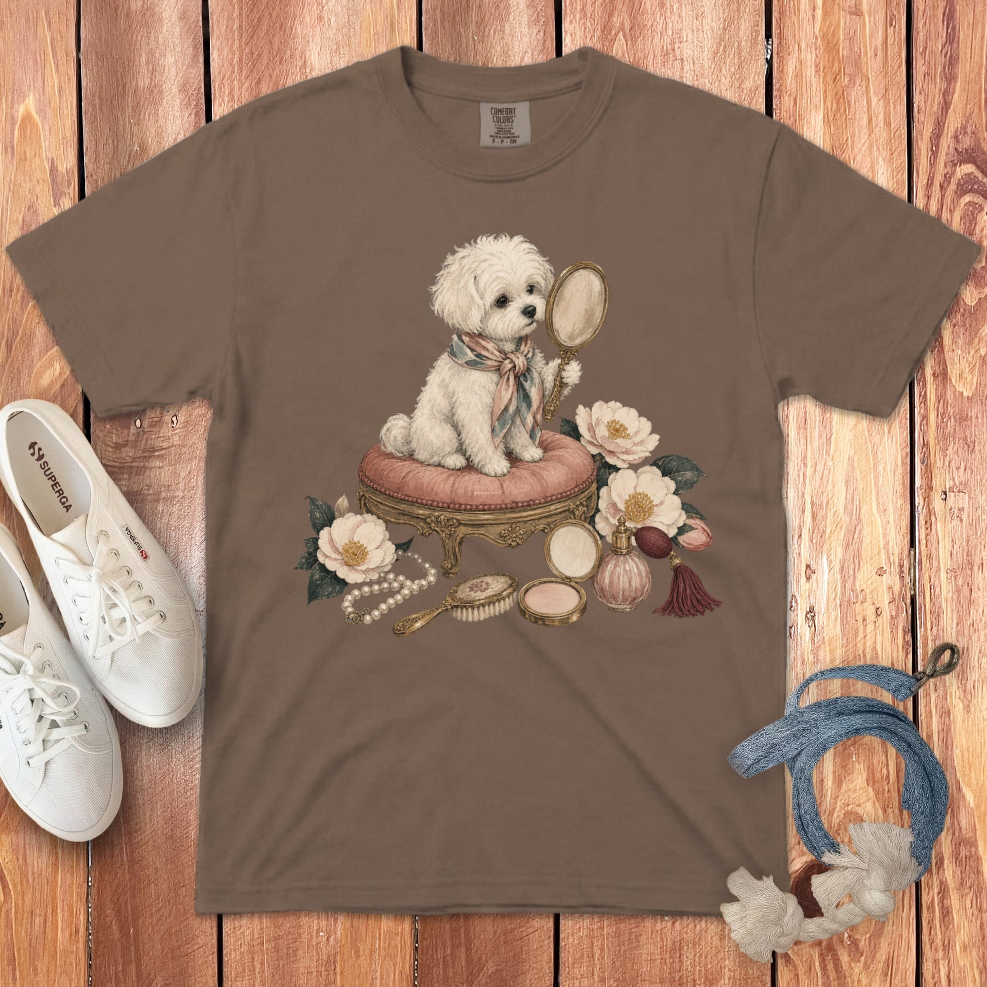 Maltipoo Beauty Signature T-Shirt in Espresso / S by Puppy Jo