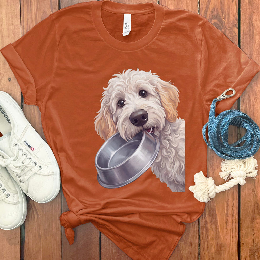 Maltipoo Bowl T-Shirt in Autumn / S by Puppy Jo