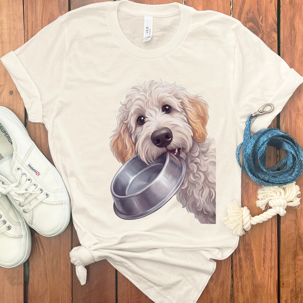 Maltipoo Bowl T-Shirt in Natural / S by Puppy Jo