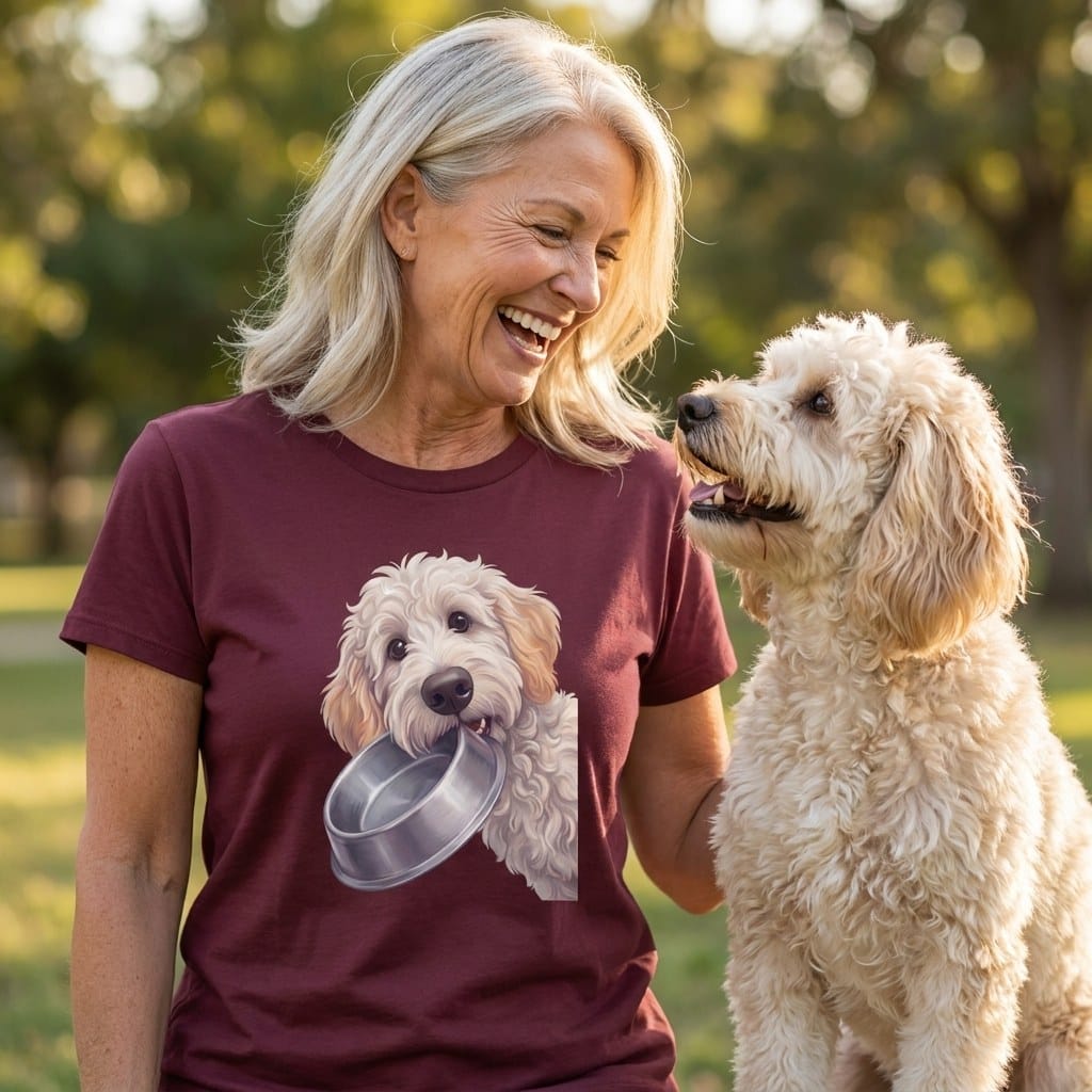 Maltipoo Bowl T-Shirt in by Puppy Jo