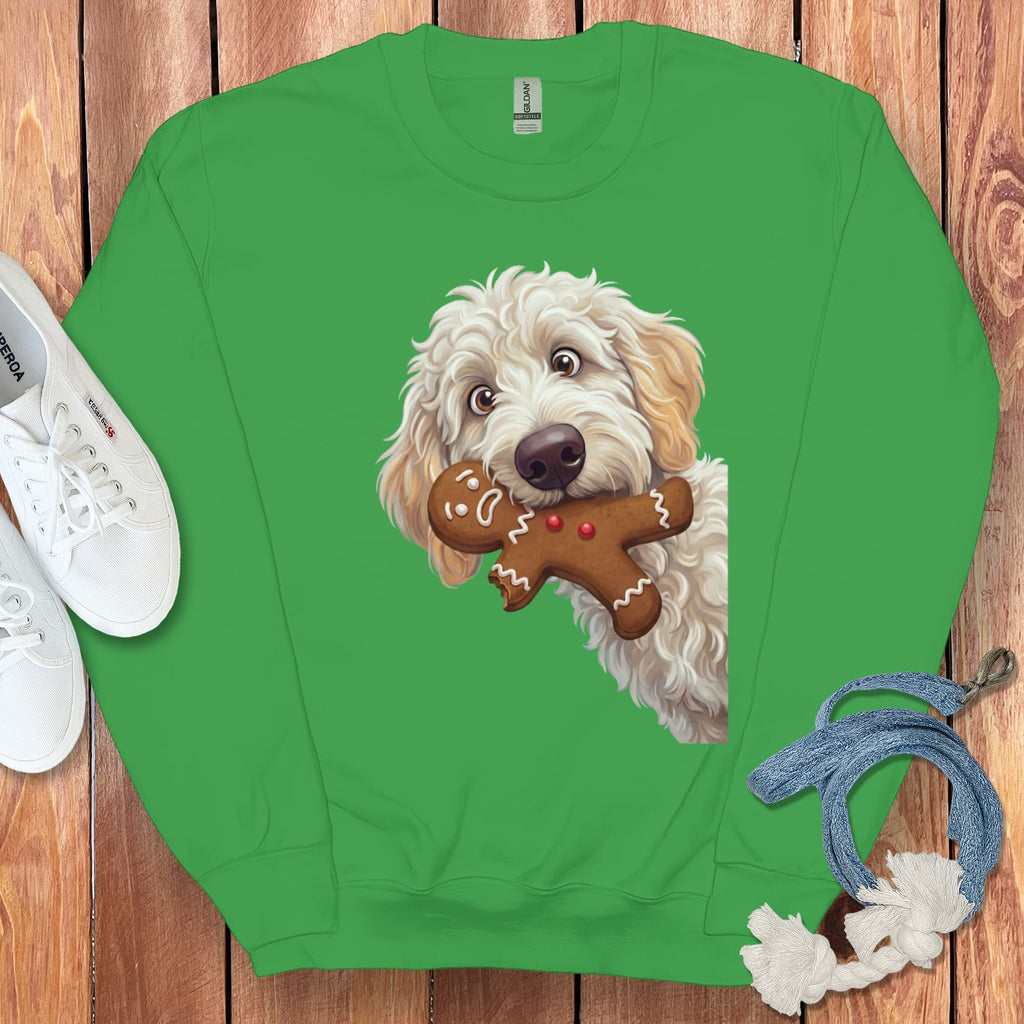 Maltipoo Cookie Thief Sweatshirt in Irish Green / S by Puppy Jo