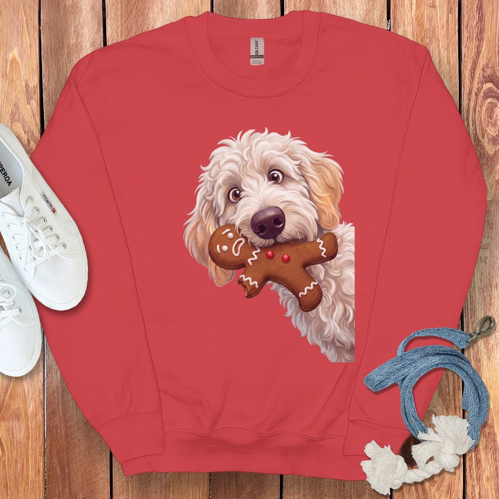 Maltipoo Cookie Thief Sweatshirt in Red / S by Puppy Jo