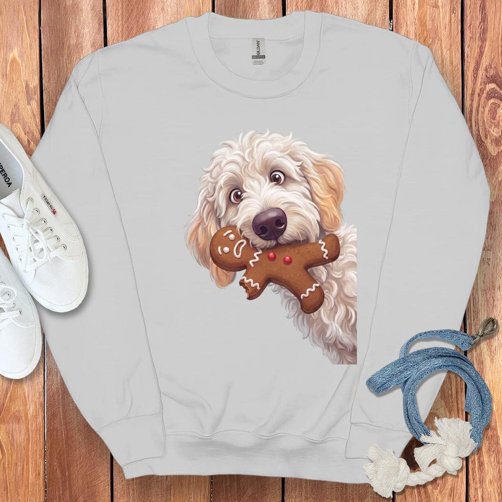 Maltipoo Cookie Thief Sweatshirt in Sport Grey / S by Puppy Jo