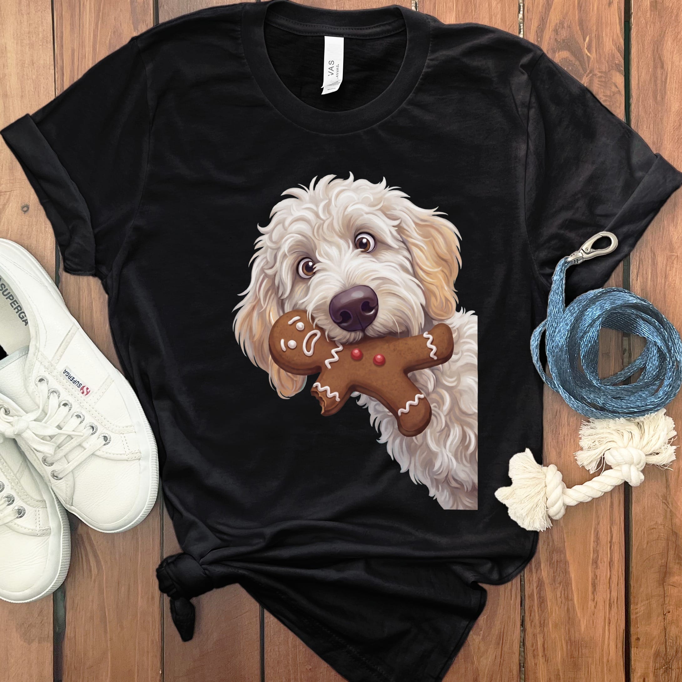 Maltipoo Cookie Thief T-Shirt in Black / S by Puppy Jo