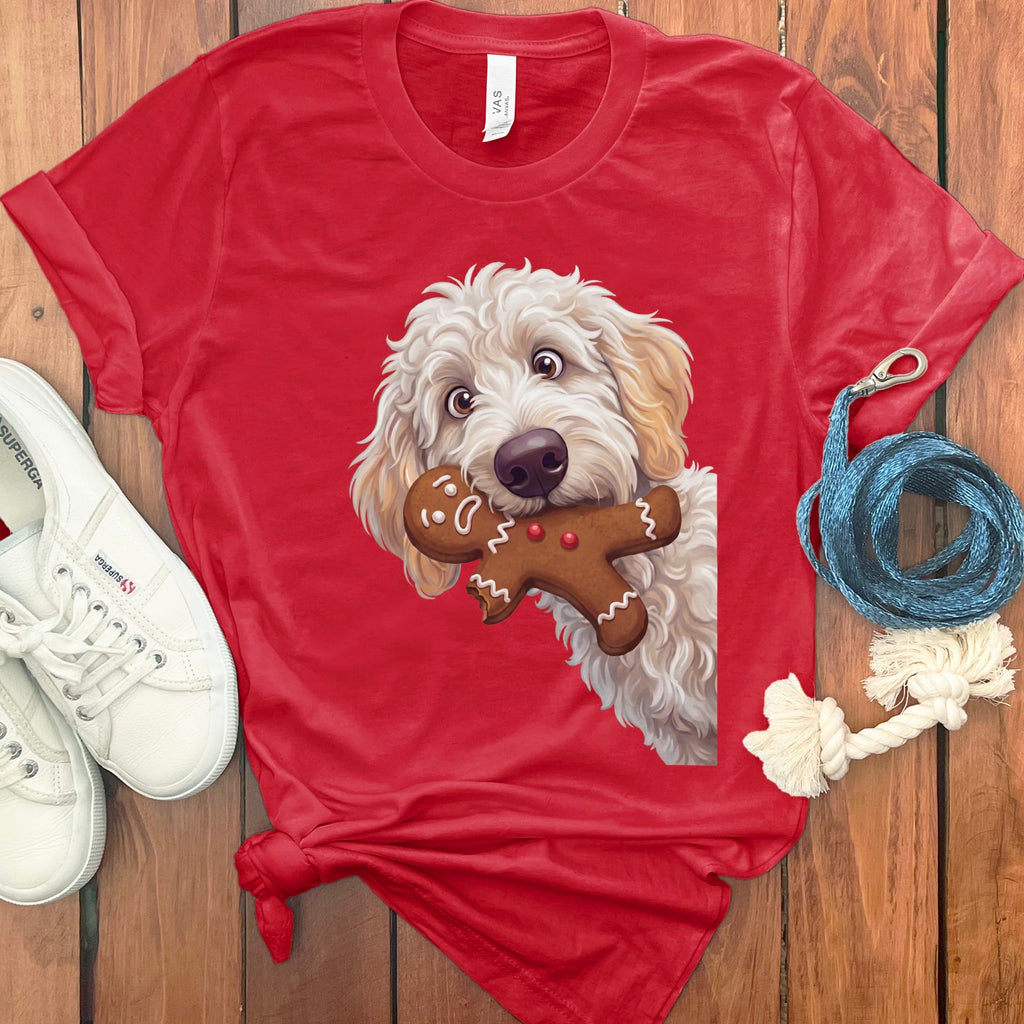 Maltipoo Cookie Thief T-Shirt in Red / S by Puppy Jo