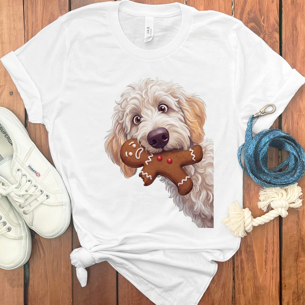 Maltipoo Cookie Thief T-Shirt in White / S by Puppy Jo