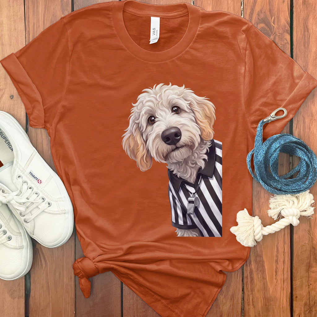 Maltipoo Football Referee T-Shirt in Autumn / S by Puppy Jo