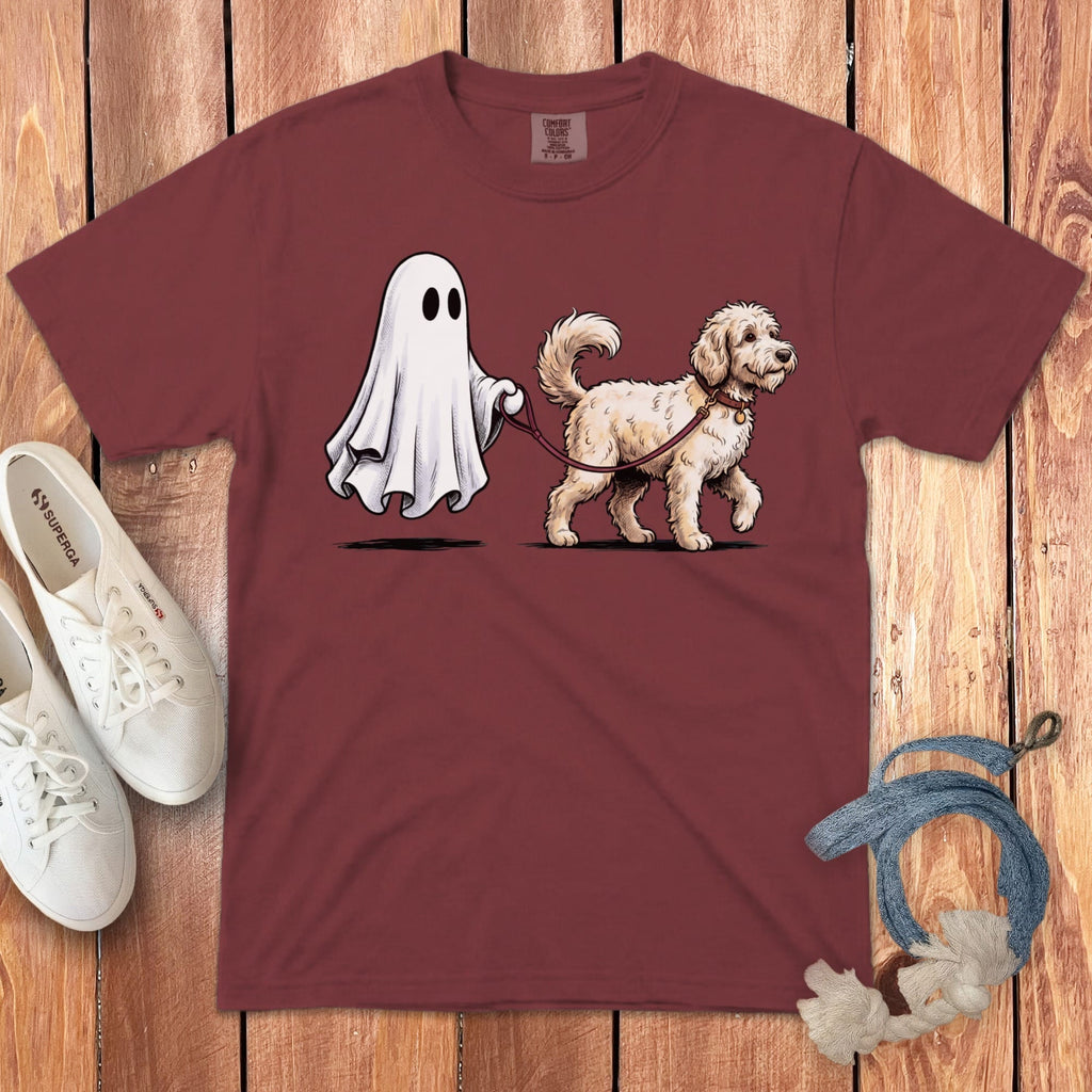 Maltipoo Ghost Walk Signature T-Shirt in Chili / S by Puppy Jo