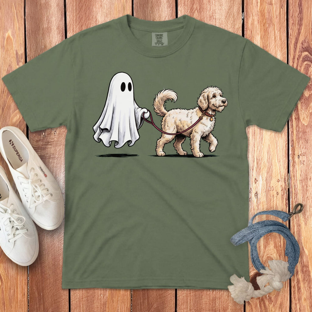 Maltipoo Ghost Walk Signature T-Shirt in Moss / S by Puppy Jo