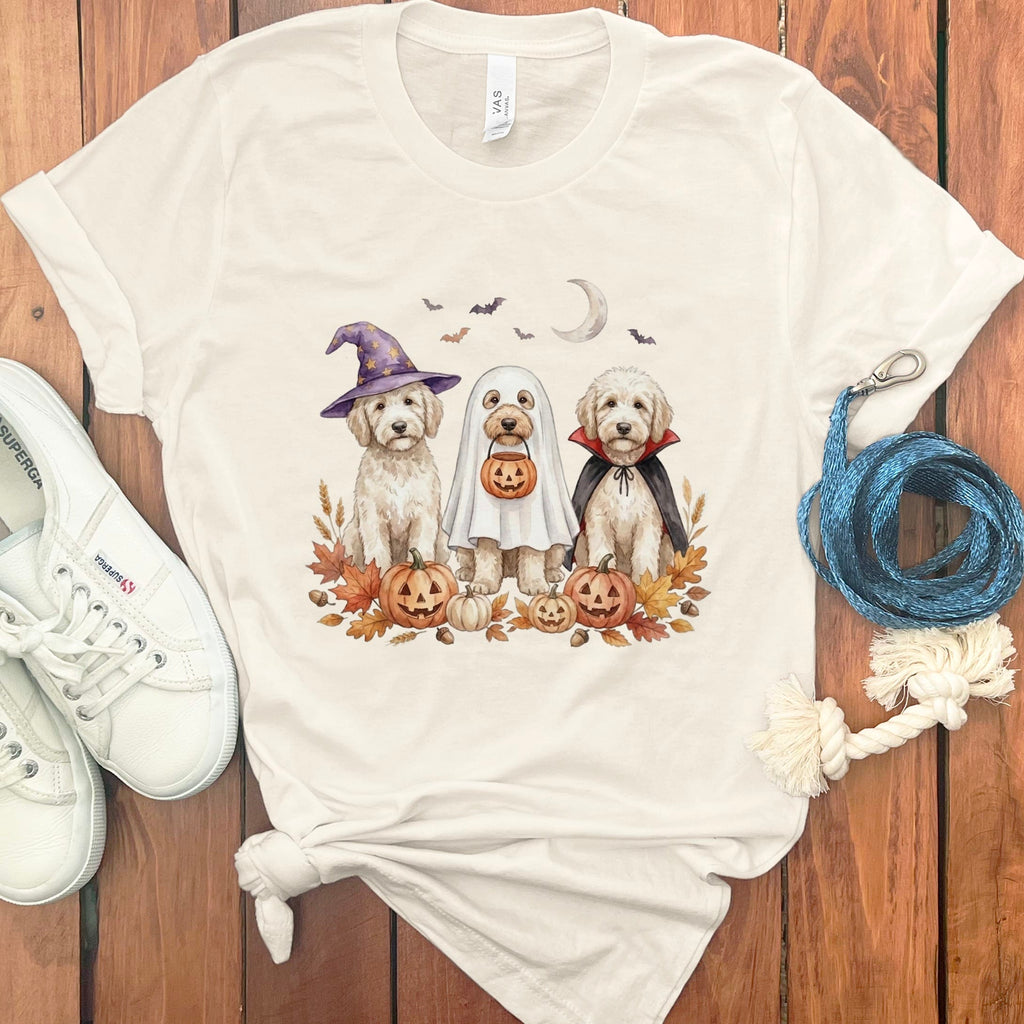 Maltipoo Halloween Crew T-Shirt in Natural / S by Puppy Jo