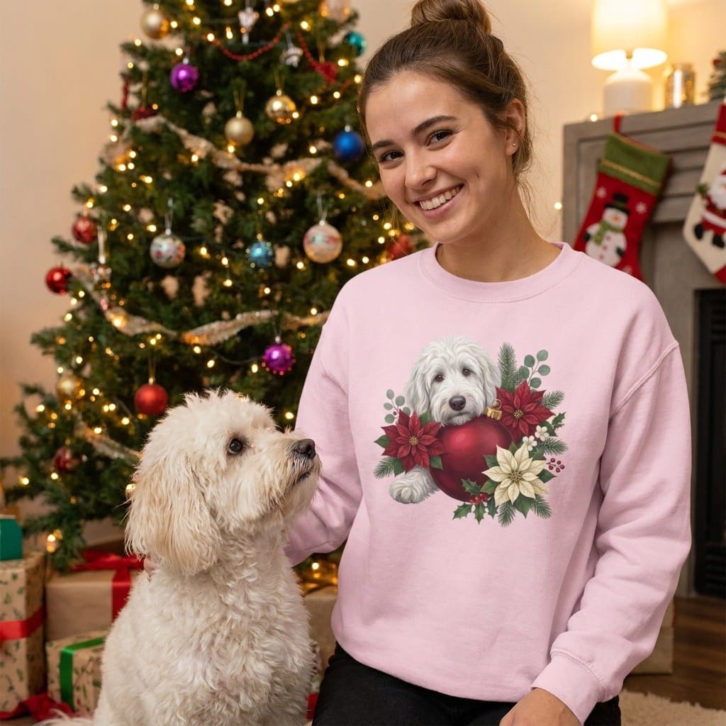 Maltipoo Holiday Cheer Sweatshirt in by Puppy Jo