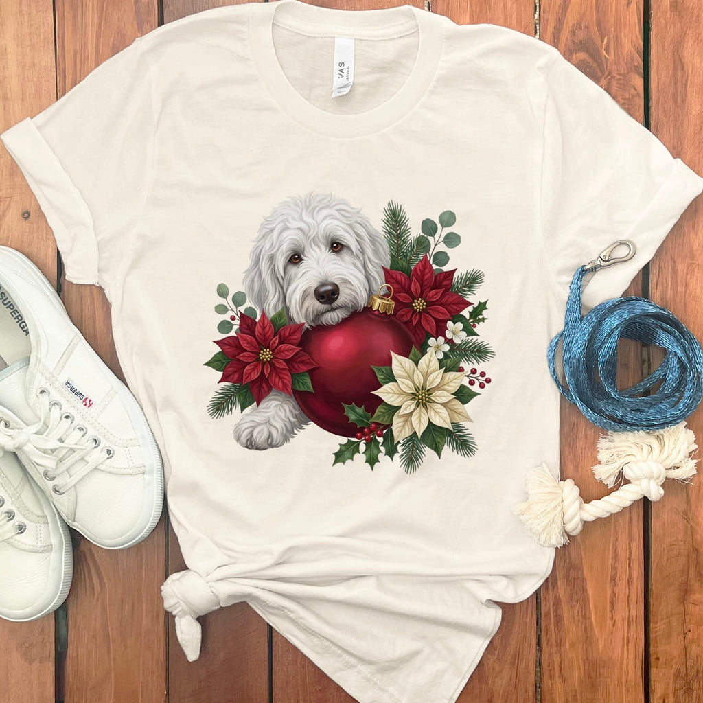 Maltipoo Holiday Cheer T-Shirt in Natural / S by Puppy Jo
