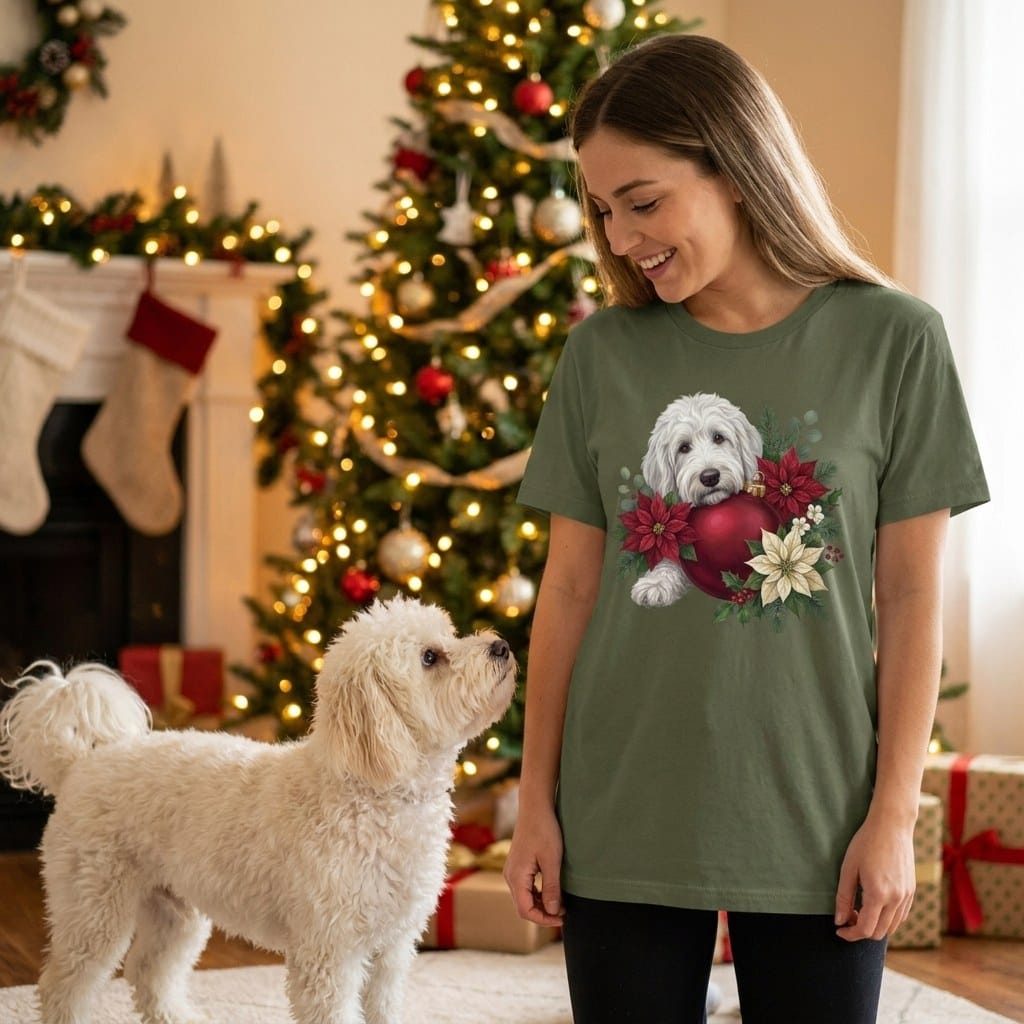 Maltipoo Holiday Cheer T-Shirt in by Puppy Jo
