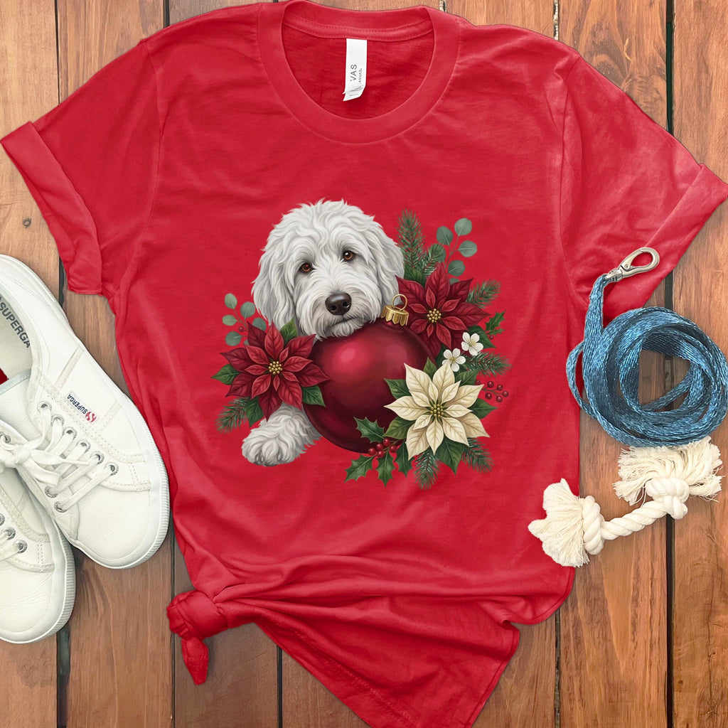 Maltipoo Holiday Cheer T-Shirt in Red / S by Puppy Jo