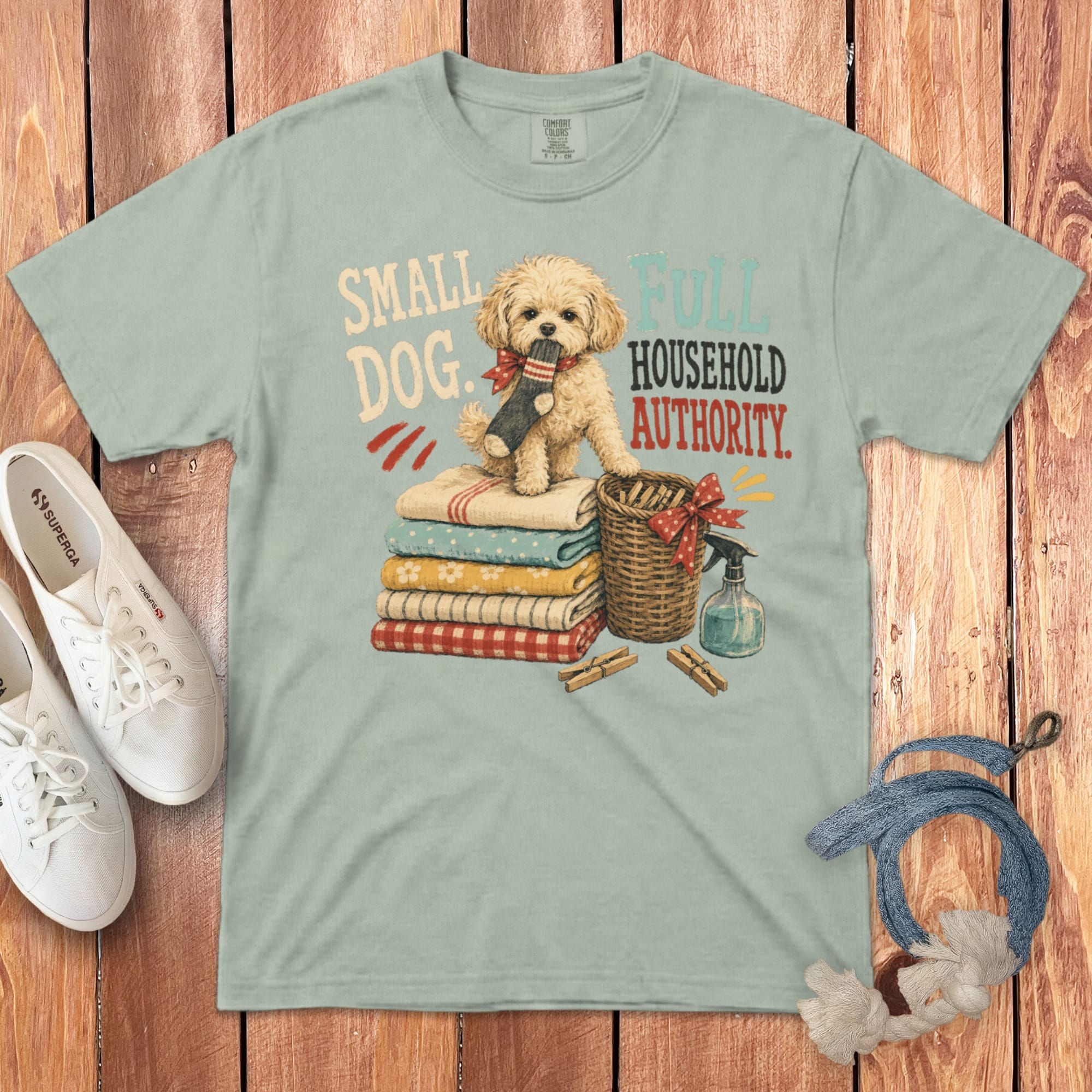 Maltipoo Household Authority Signature T-Shirt in Bay / S by Puppy Jo