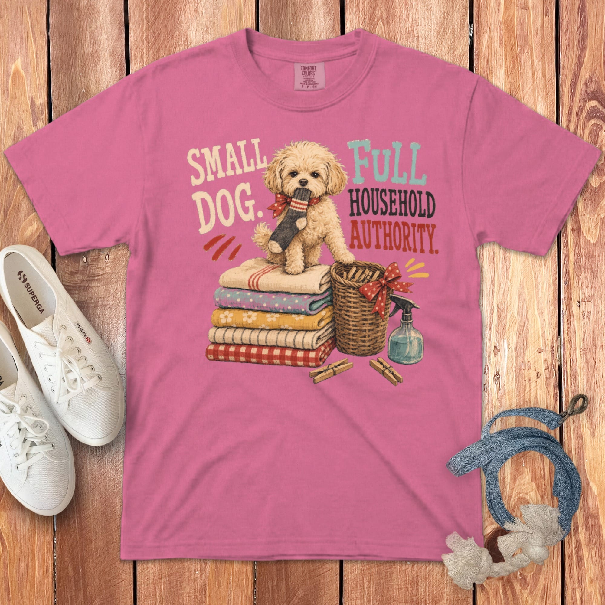Maltipoo Household Authority Signature T-Shirt in Crunchberry / S by Puppy Jo