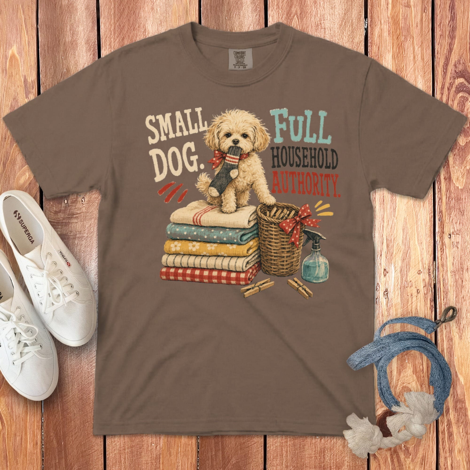 Maltipoo Household Authority Signature T-Shirt in Espresso / S by Puppy Jo