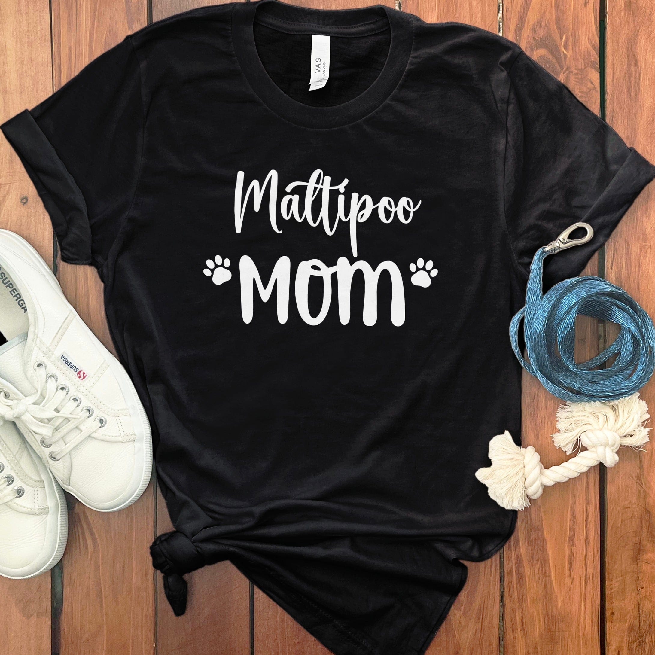 Maltipoo Mom T-Shirt in Black / S by Puppy Jo