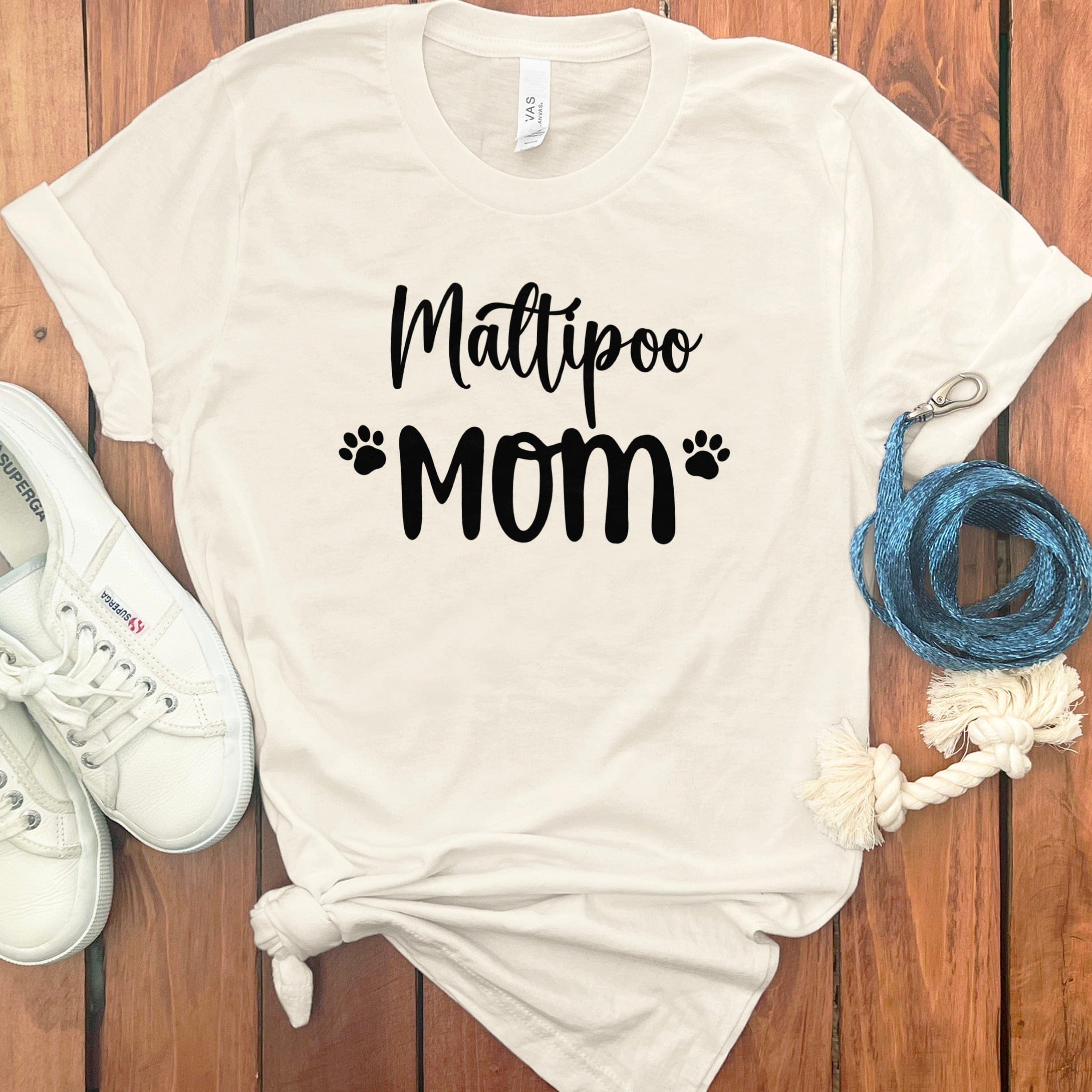 Maltipoo Mom T-Shirt in Natural / S by Puppy Jo