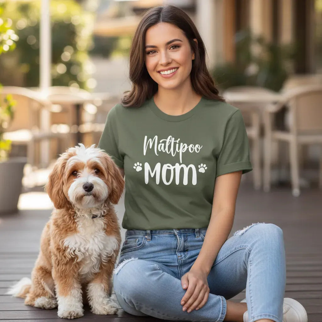 Maltipoo Mom T-Shirt in by Puppy Jo