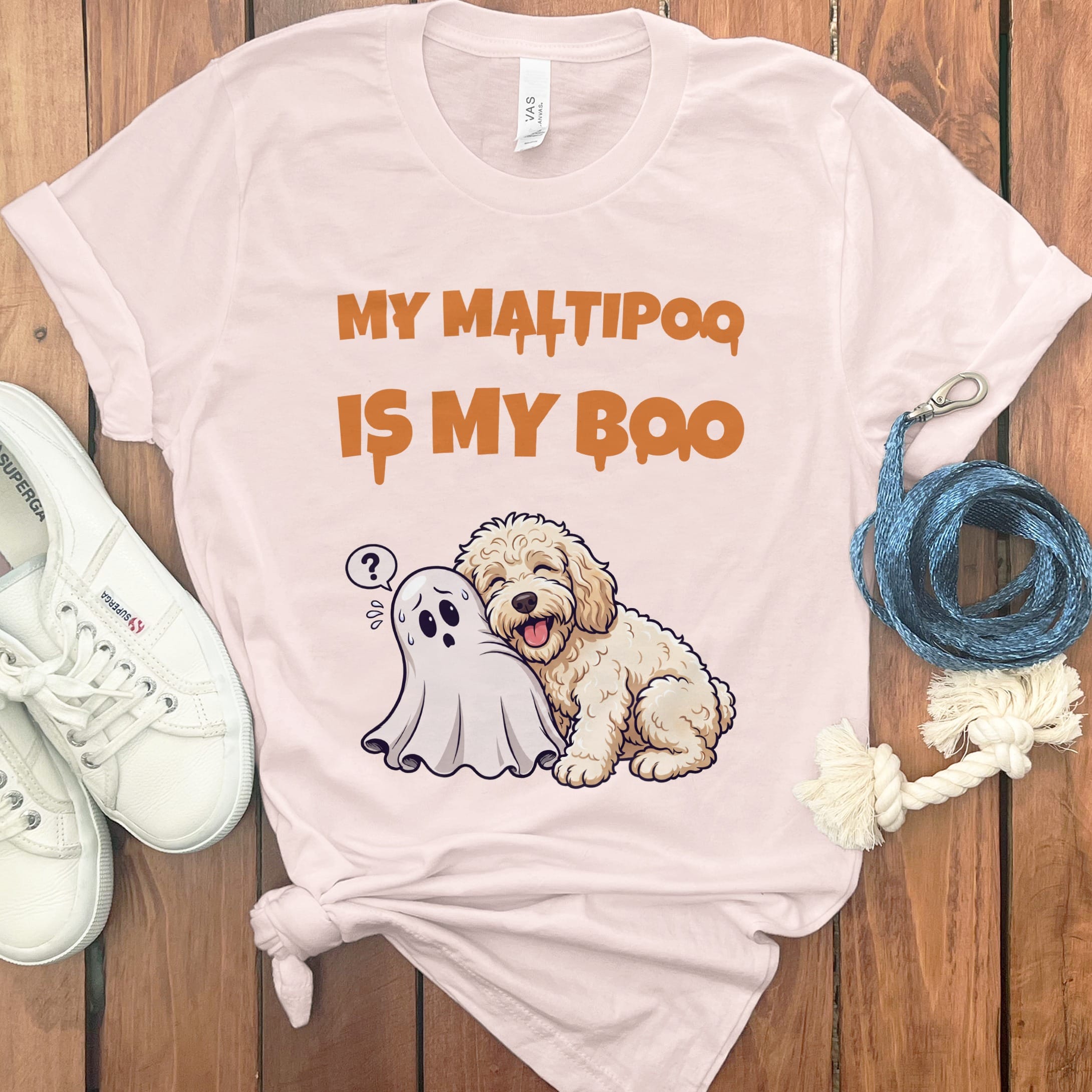 Maltipoo My Boo T-Shirt in Soft Pink / S by Puppy Jo