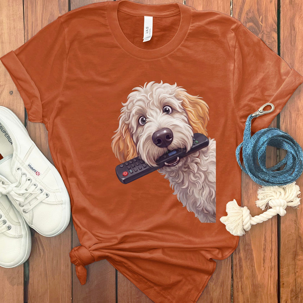 Maltipoo Remote T-Shirt in Autumn / S by Puppy Jo
