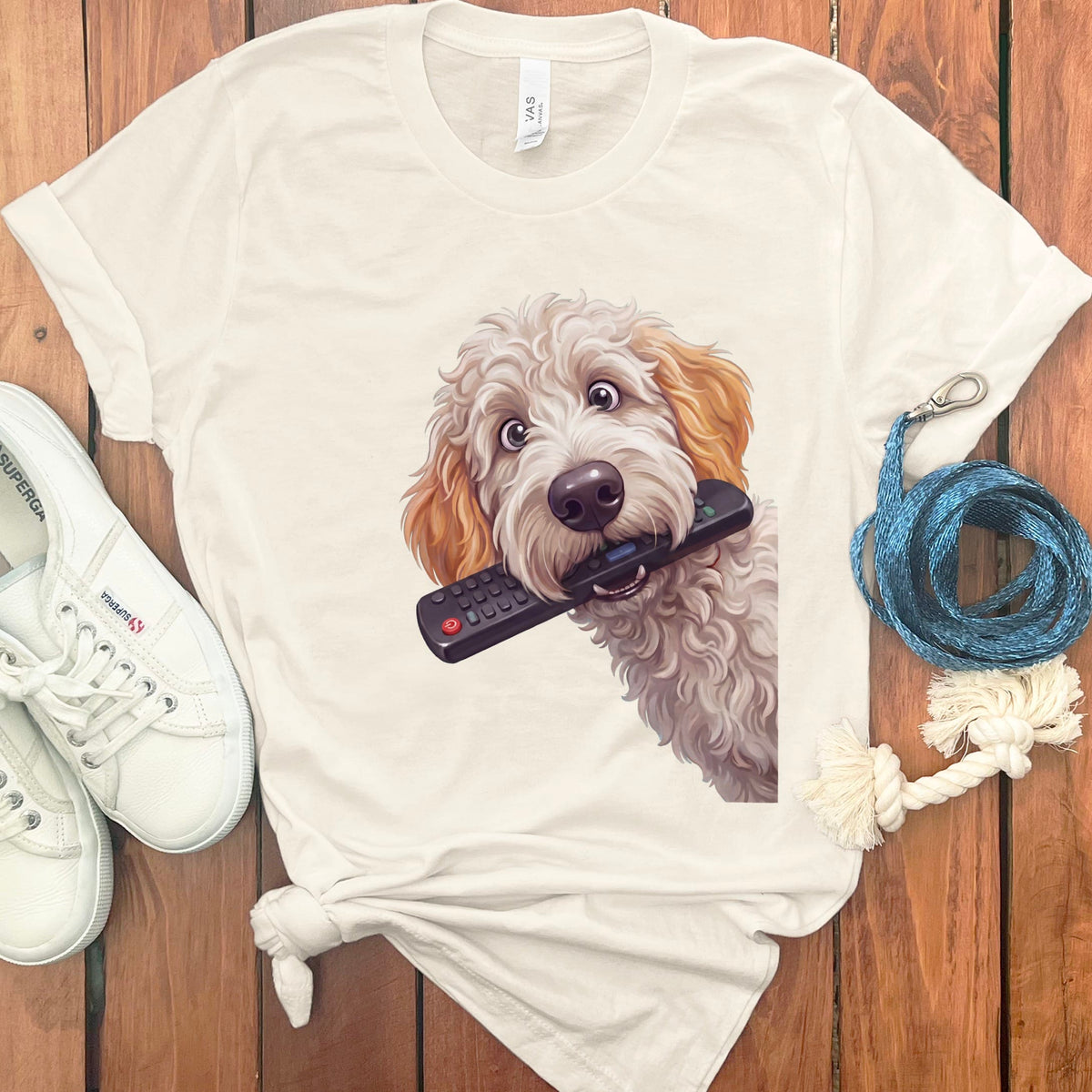 Maltipoo Remote T-Shirt in Natural / S by Puppy Jo