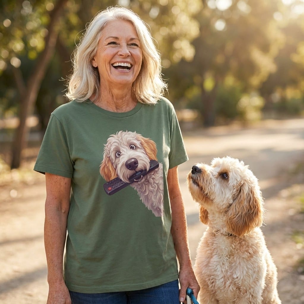 Maltipoo Remote T-Shirt in by Puppy Jo