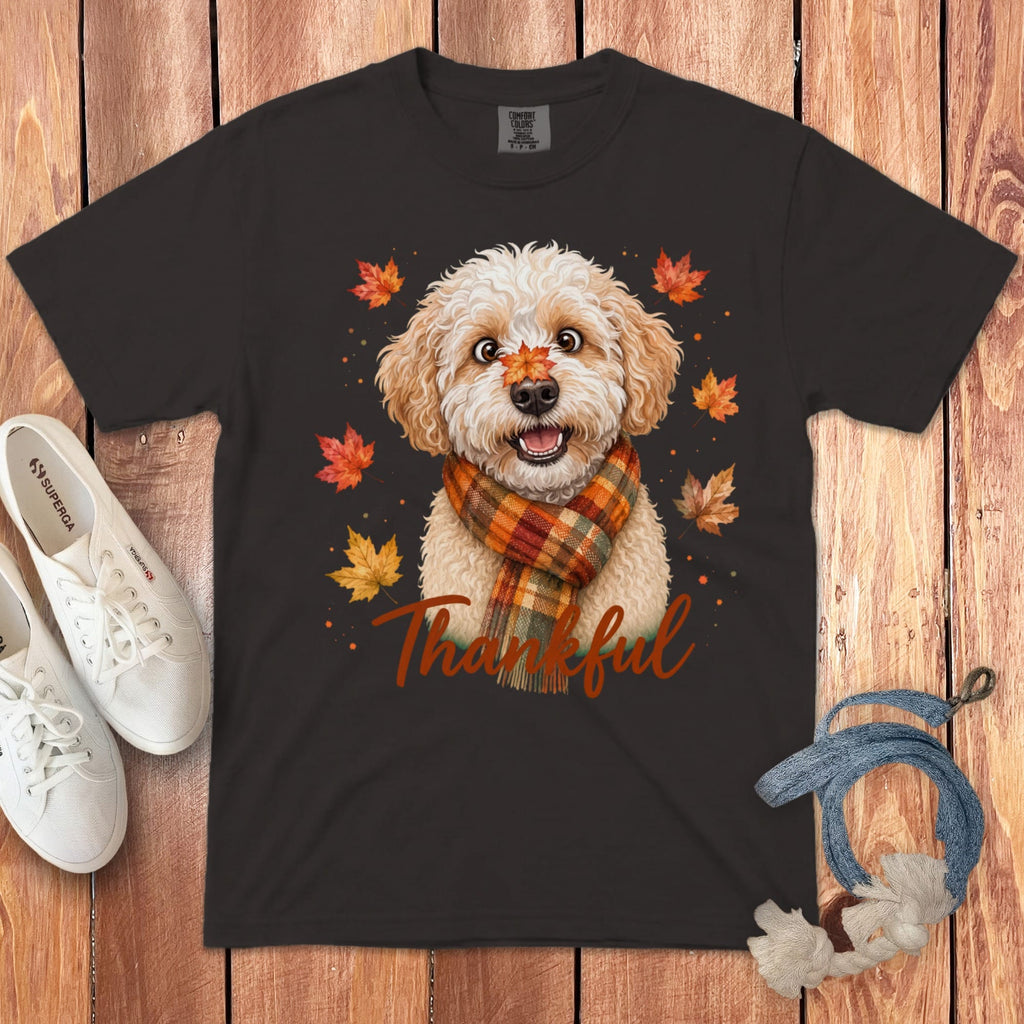 Maltipoo Thankful Signature T-Shirt in Graphite / S by Puppy Jo