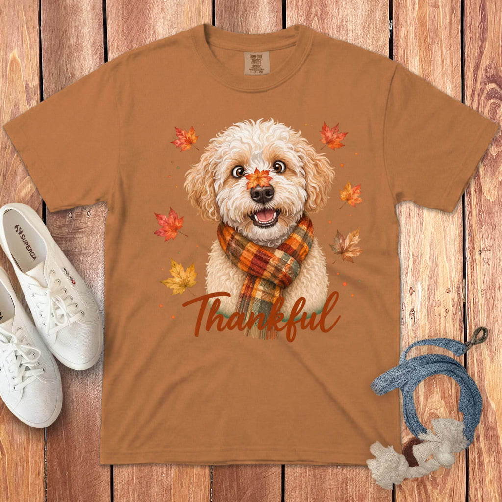 Maltipoo Thankful Signature T-Shirt in Yam / S by Puppy Jo