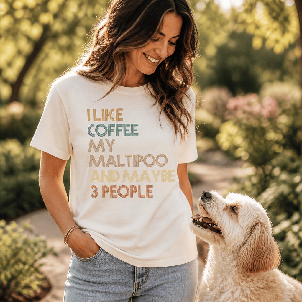 Maltipoo Three People T-Shirt in by Puppy Jo