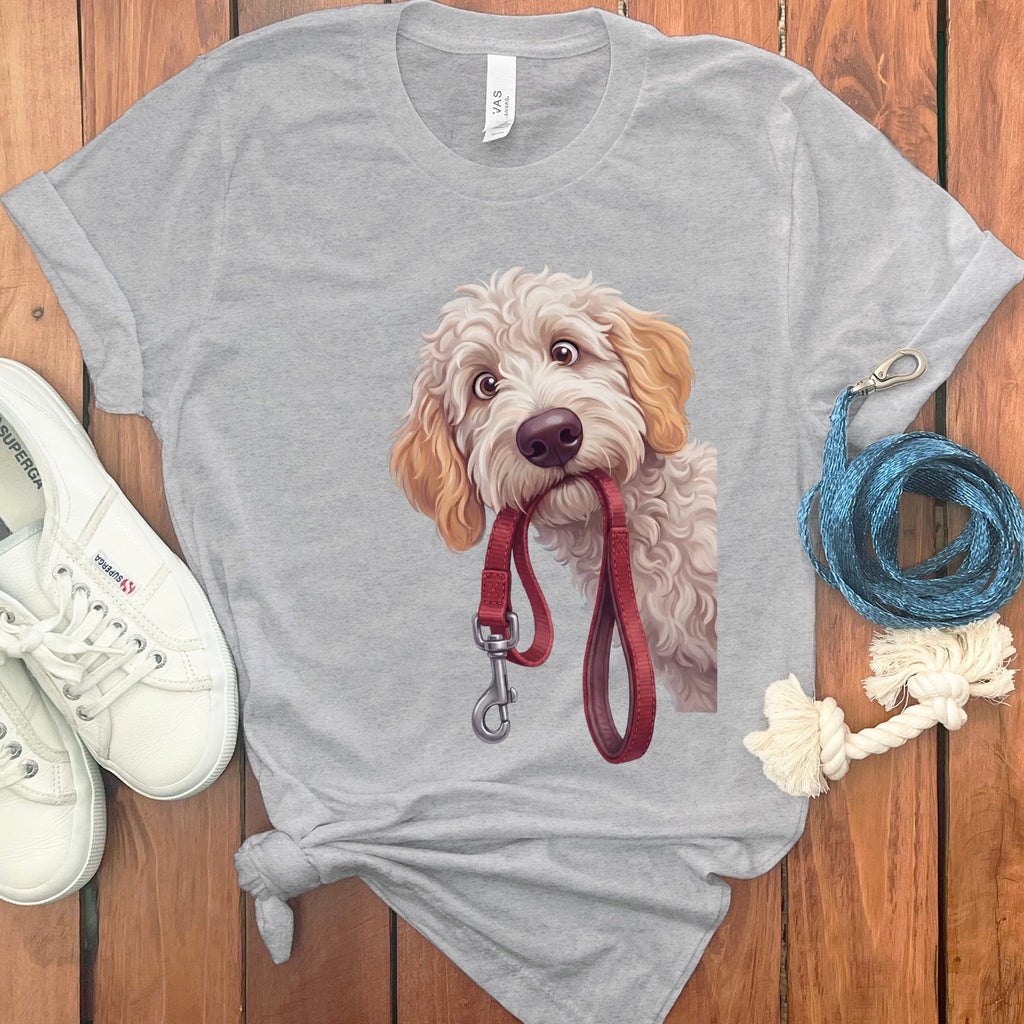 Maltipoo Walk T-Shirt in Athletic Heather / S by Puppy Jo