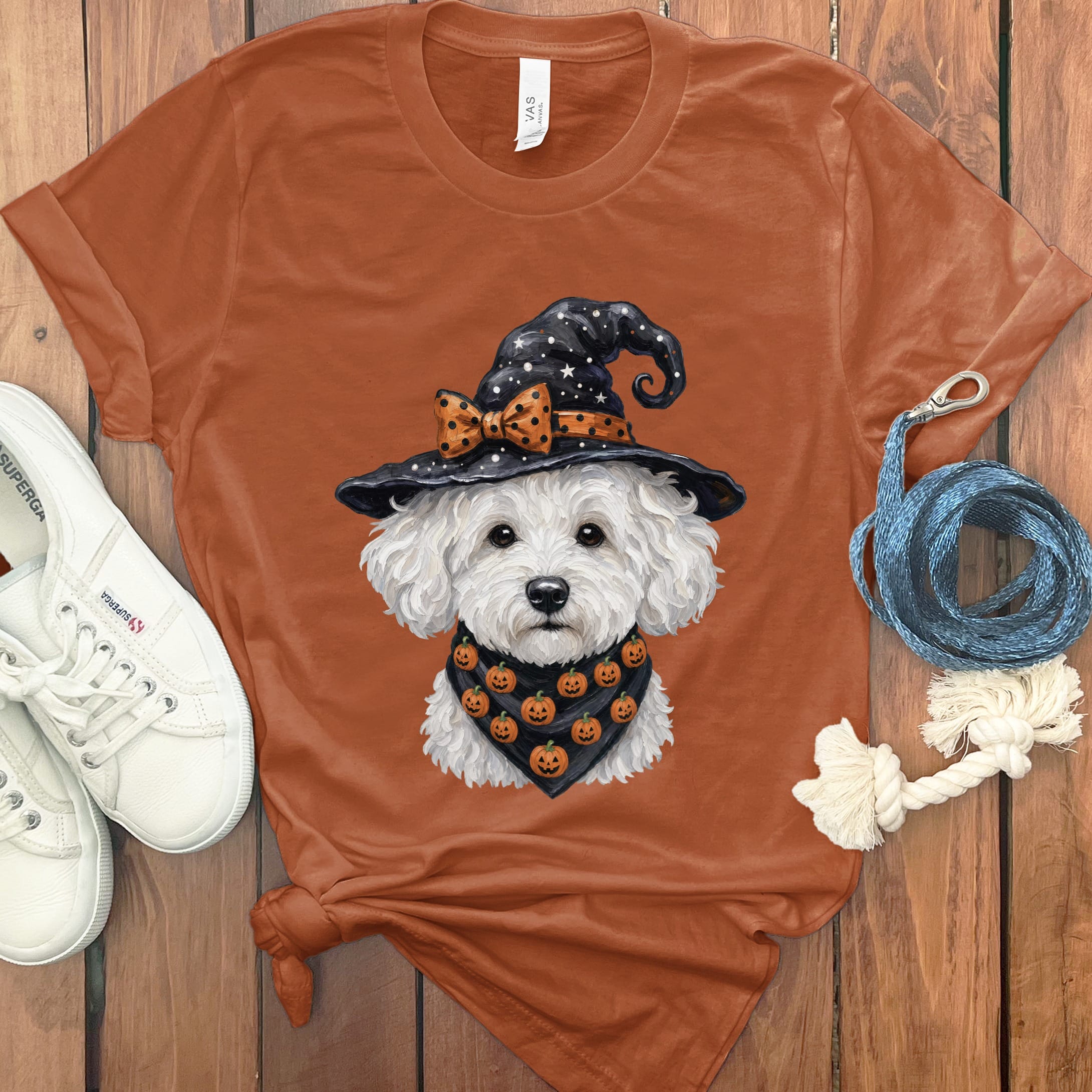 Maltipoo Witch Hat T-Shirt in Autumn / S by MyDesigns