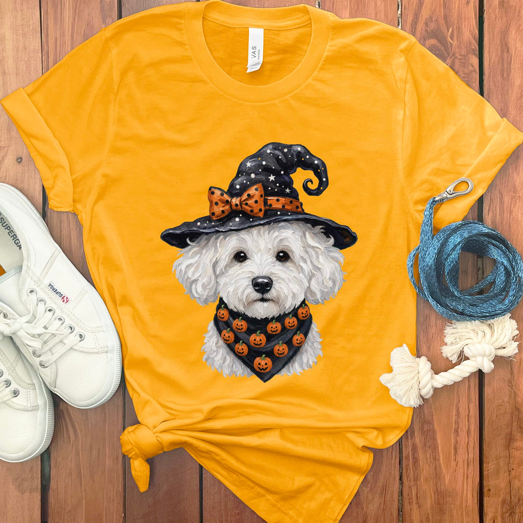Maltipoo Witch Hat T-Shirt in Gold / S by MyDesigns