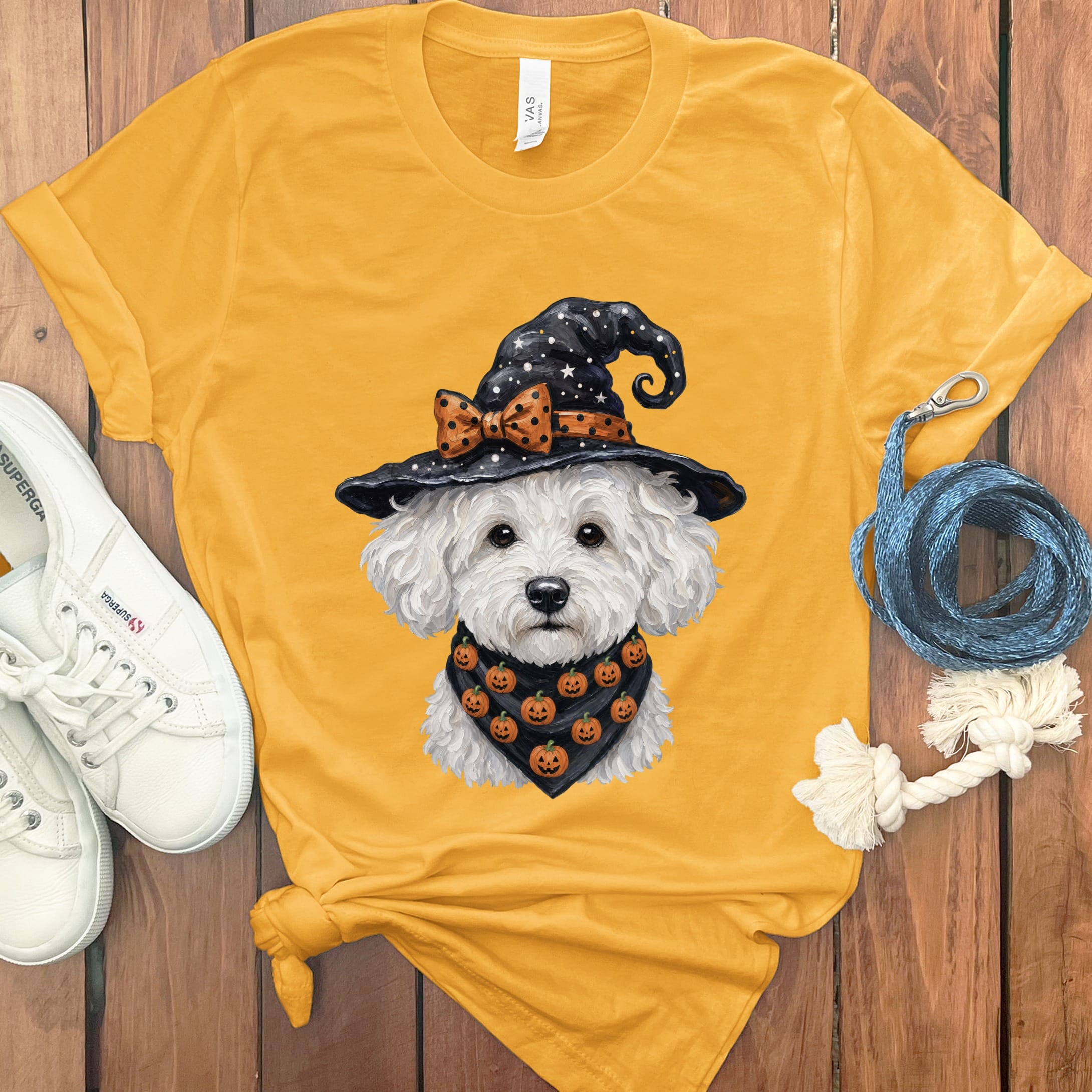 Maltipoo Witch Hat T-Shirt in Gold / S by MyDesigns