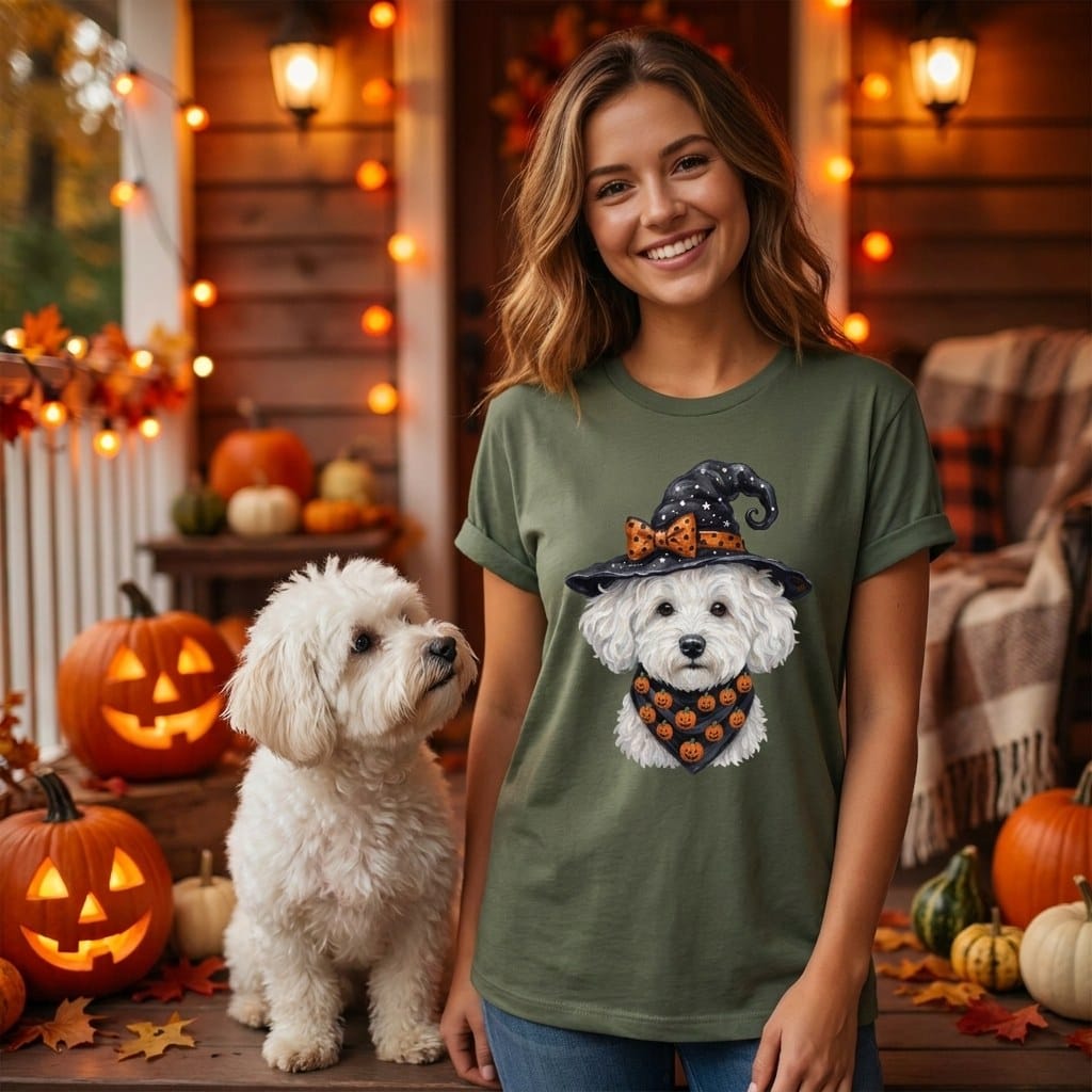 Maltipoo Witch Hat T-Shirt in by MyDesigns