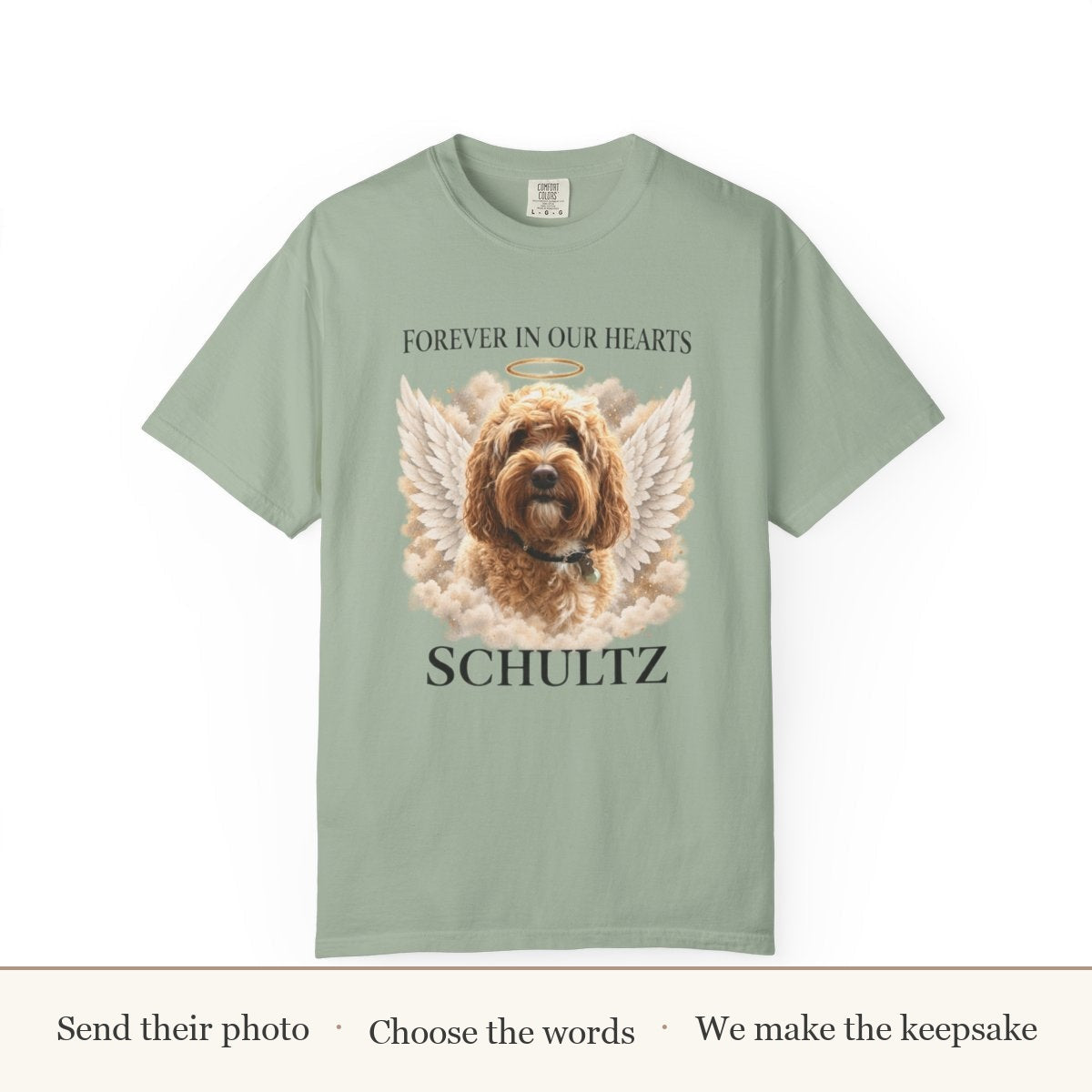 Send their photo, choose the words, we make the keepsake
