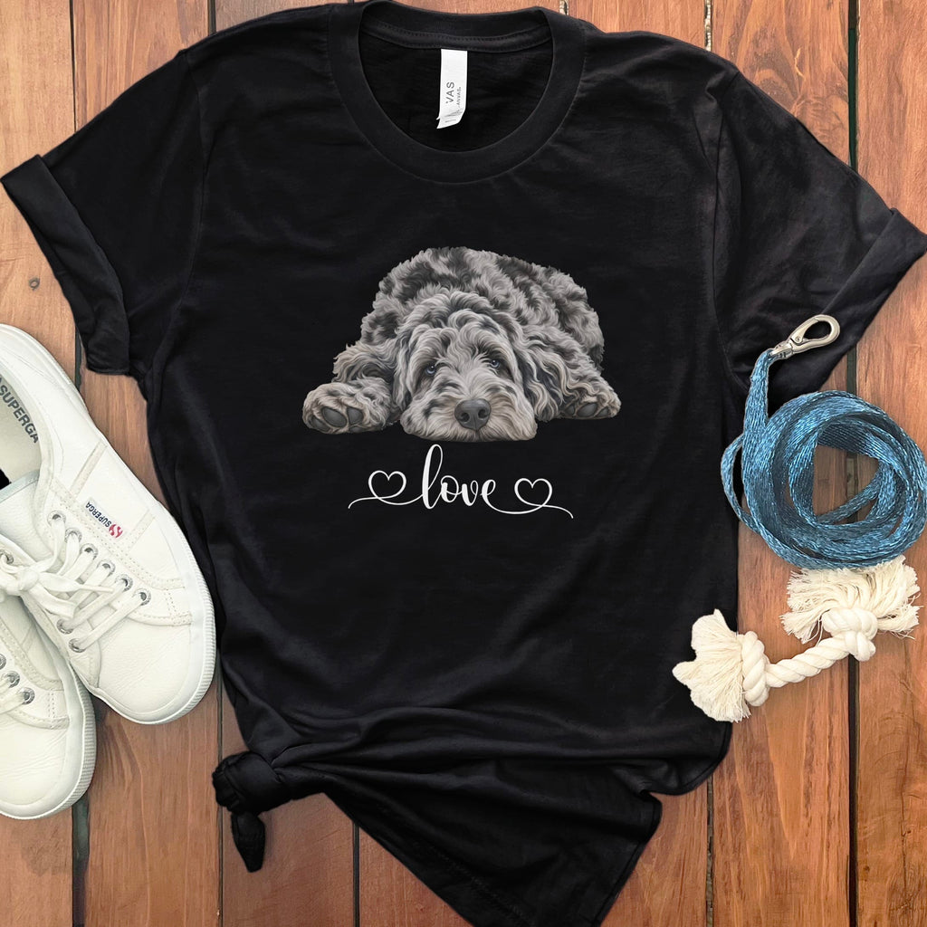Merle Doodle Heart T-Shirt in Black / M by Puppy Jo