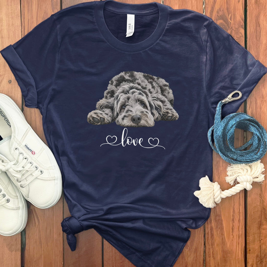 Merle Doodle Heart T-Shirt in Navy / M by Puppy Jo