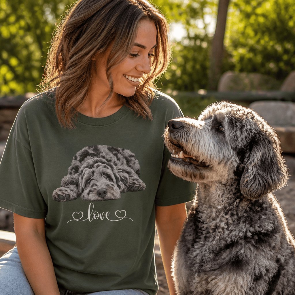 Merle Doodle Heart T-Shirt in by Puppy Jo