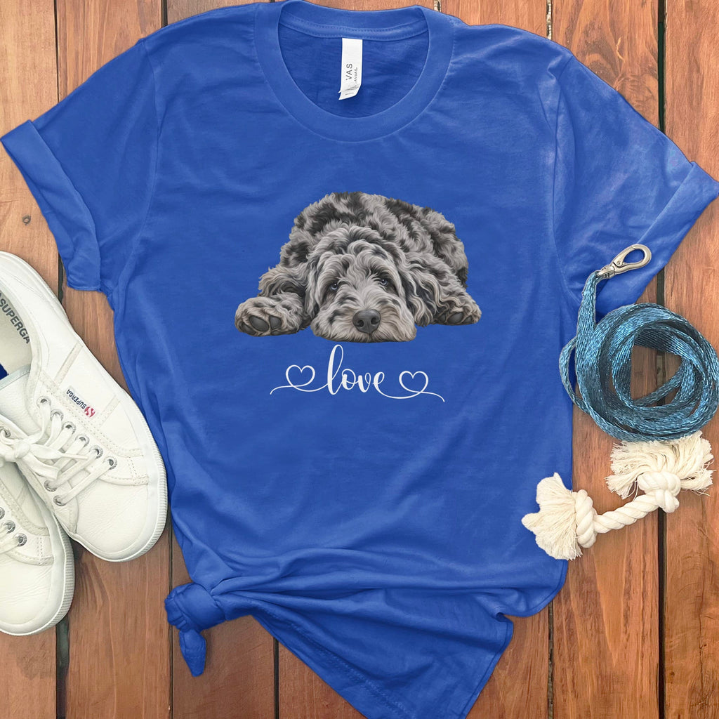 Merle Doodle Heart T-Shirt in True Royal / M by Puppy Jo